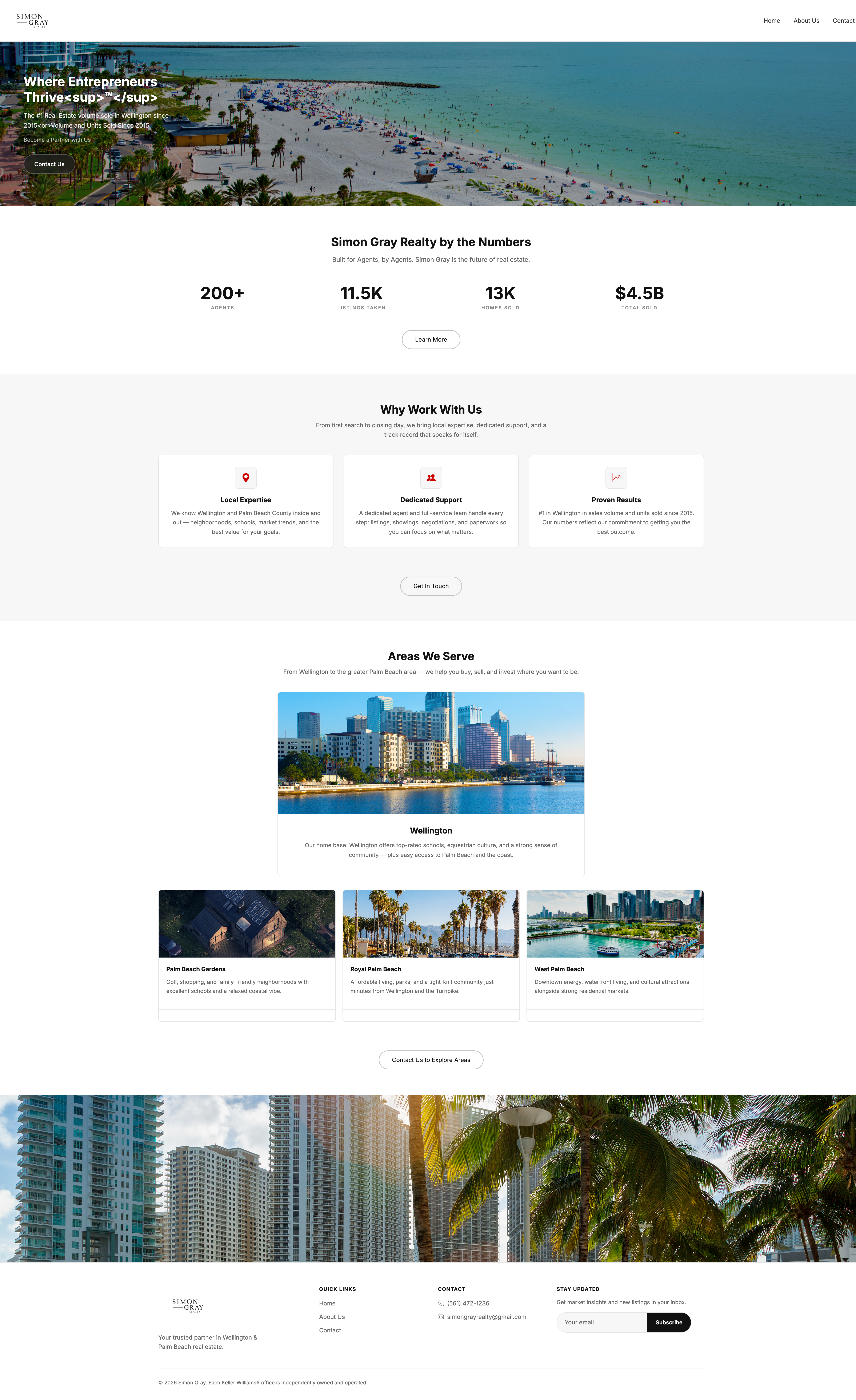 KW Wellington Website Template Preview